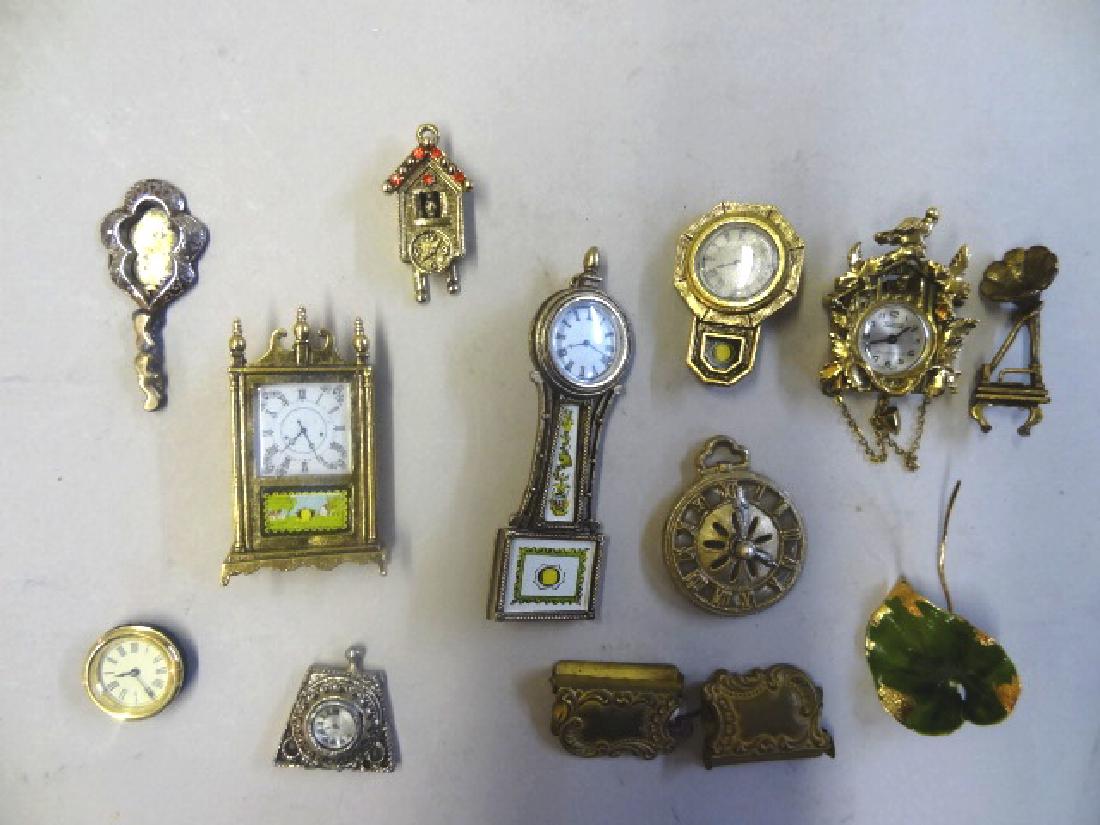 Group of Dollhouse Miniature Clocks & Others (1 of 2)