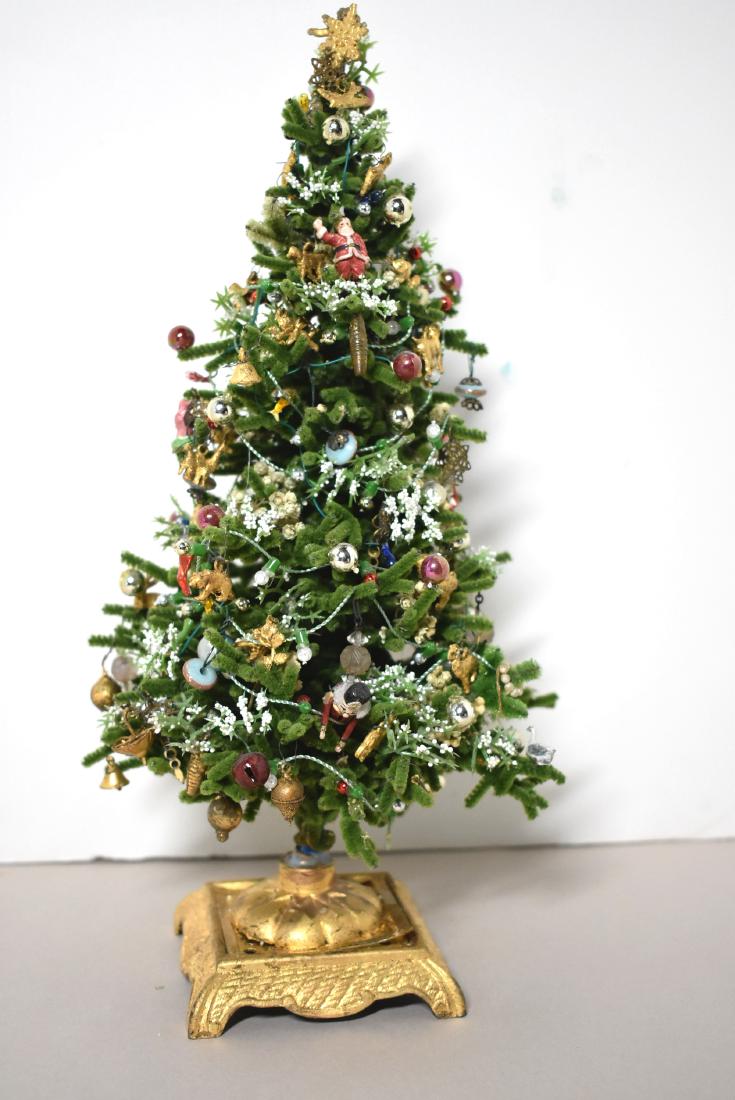 Christmas Tree on Vintage Brass Base (1 of 2)