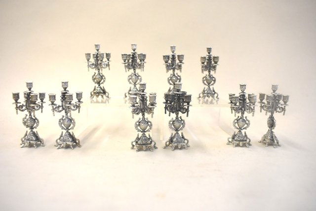 Dollhouse Miniature Sterling Silver  Candelabras (1 of 1)