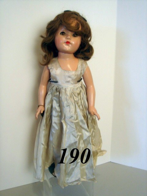 Effanbee Anne Shirley: Effanbee Anne Shirley 21", 1935-1940 , All Composition, w/Original Undies, Slip, Shoes & Socks - Heart Bracelet