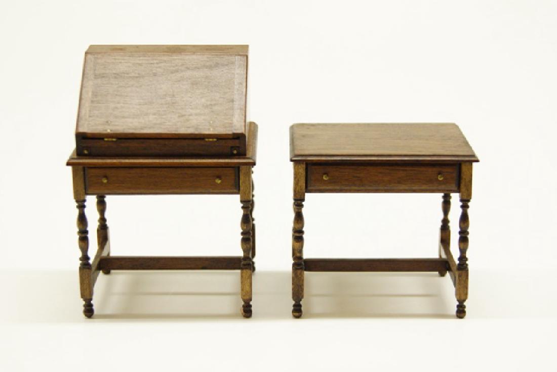 R.L. Gutheil Dollhouse Desk on Stand & Matching Table (1 of 3)
