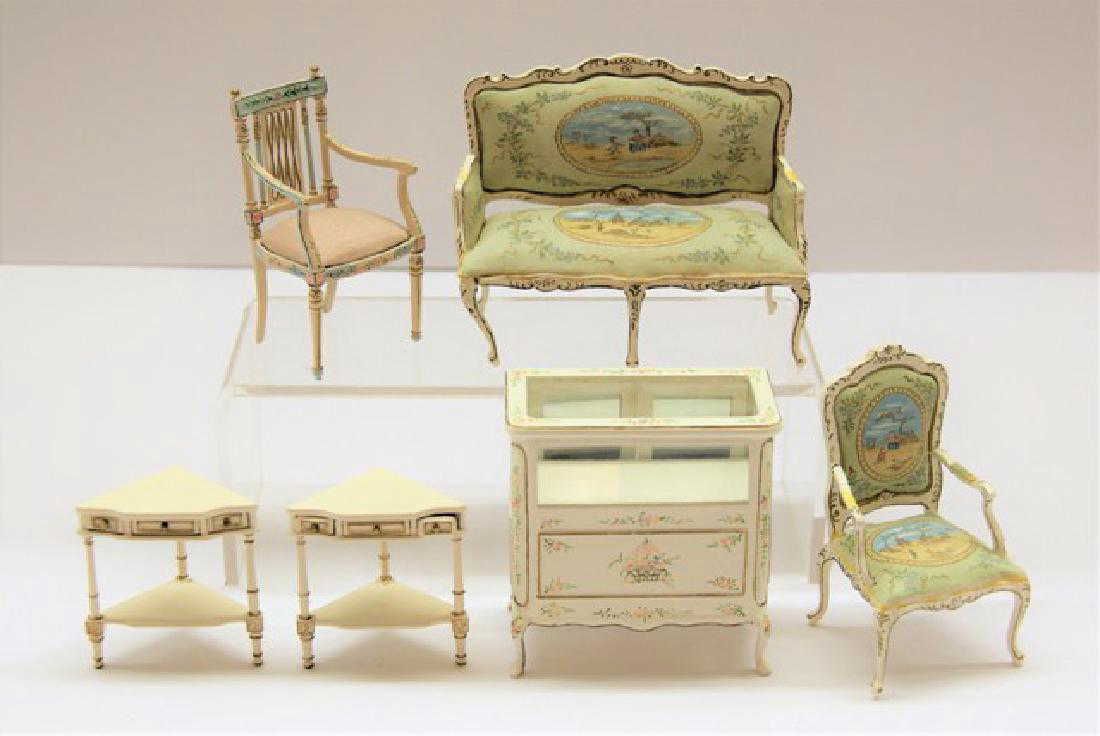 Group of Bespaq Painted Dollhouse Furniture