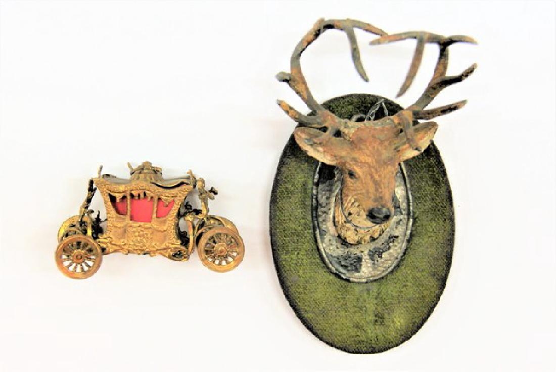 Antique German Elk Mount Dollhouse Miniature Coach Aug 26 2017 Ron Rhoads Auctioneers In Pa