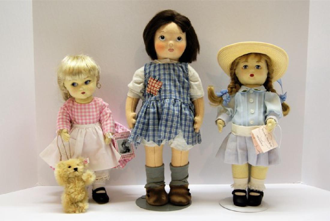 Two Felt Madame Alexander Dolls and Unmarked Cloth Doll (1 of 1)