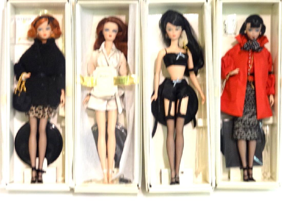 Four Silkstone Barbie Dolls: Fashion Designor, Lingerie, Suite Retreat, Fashion Editor, all in original boxes