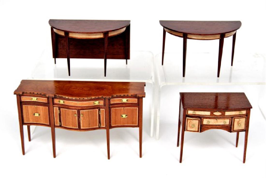 Drinkwater Federal Inlaid Dining Room Set Dollhouse (1 of 4)