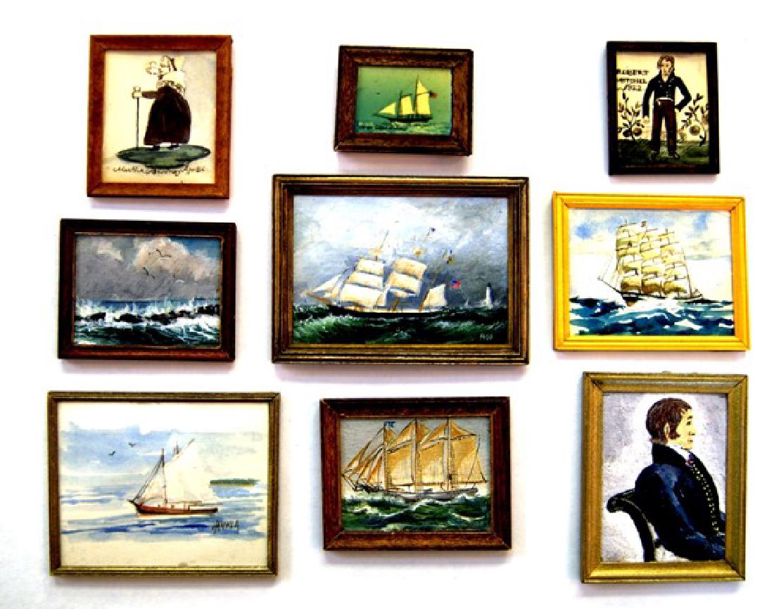 Sailing Ships & Captains Paintings for Dollhouse (1 of 2)
