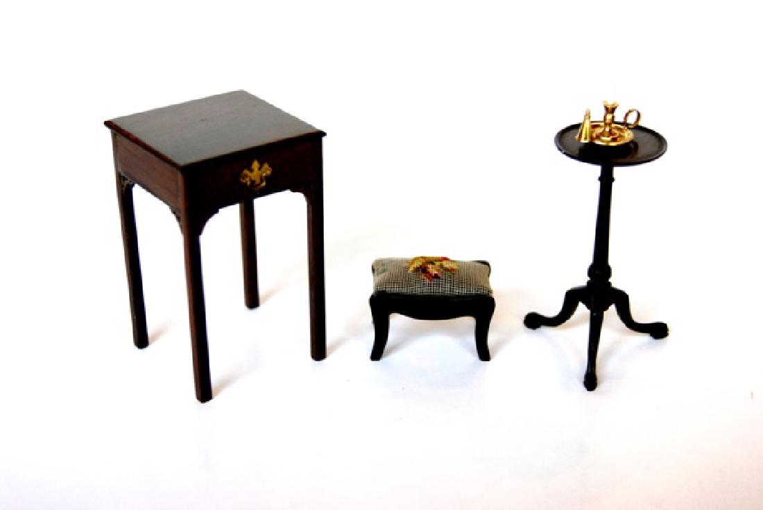 Eric Pearson Candle stand, Table & Bench for Dollhouse (1 of 1)