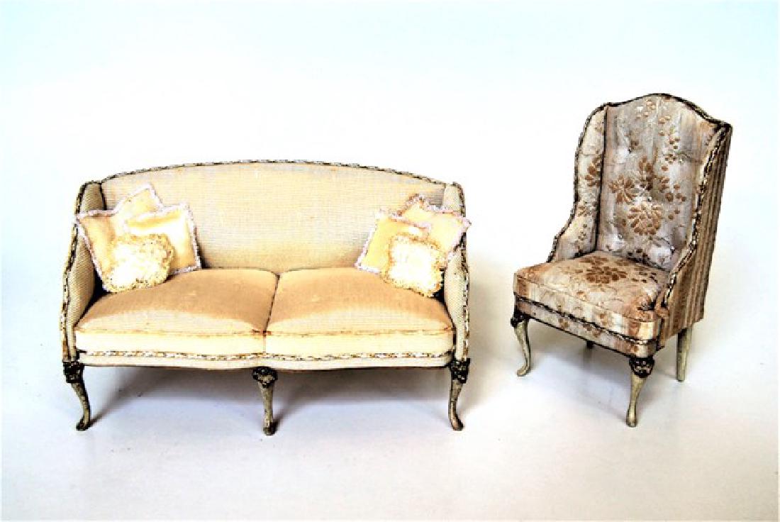 Jeffrey Steele Sofa & Armchair for Dollhouse (1 of 2)