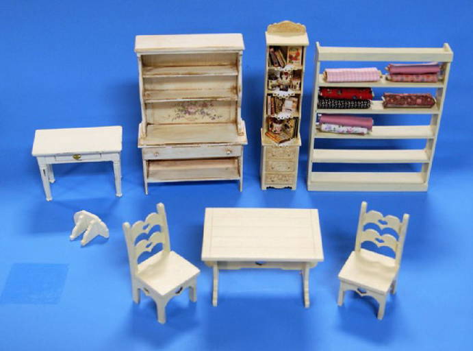 Painted White Kitchen Furniture For Dollhouse