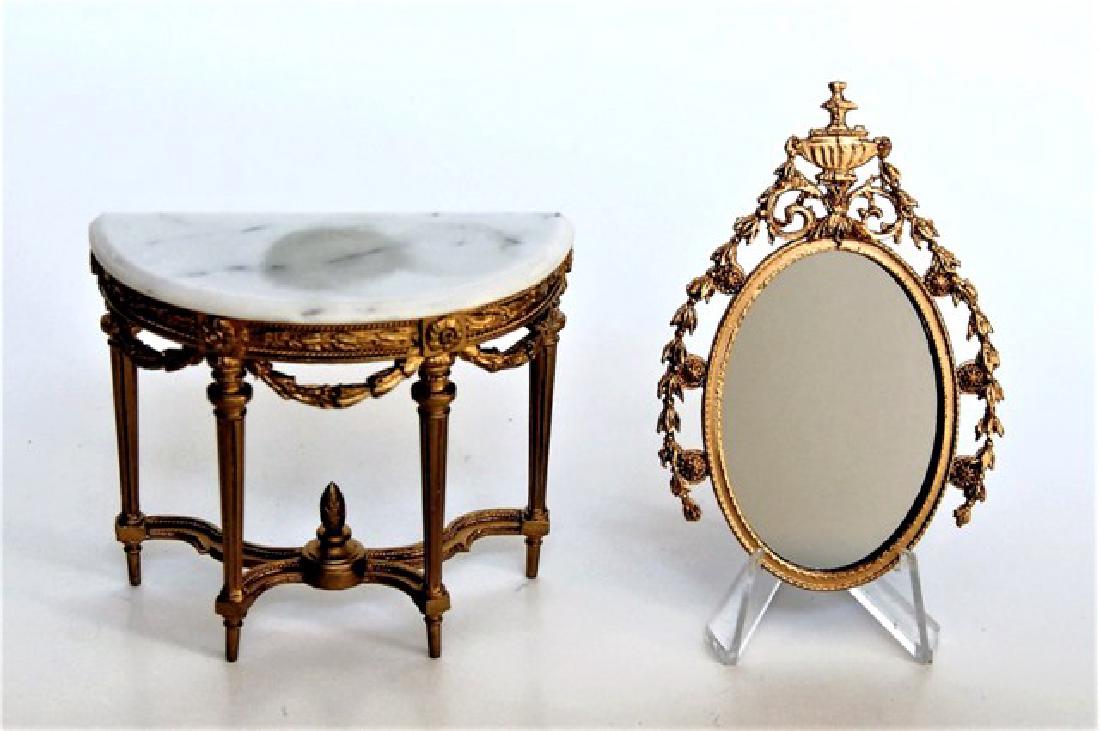 Charlotte Hunt Table & Lucy Askew Mirror for Dollhouse (1 of 1)