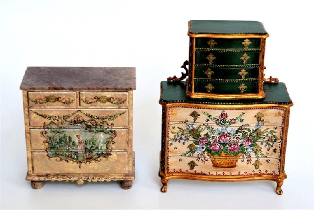 Two Hand painted Dollhouse Dressers (1 of 3)