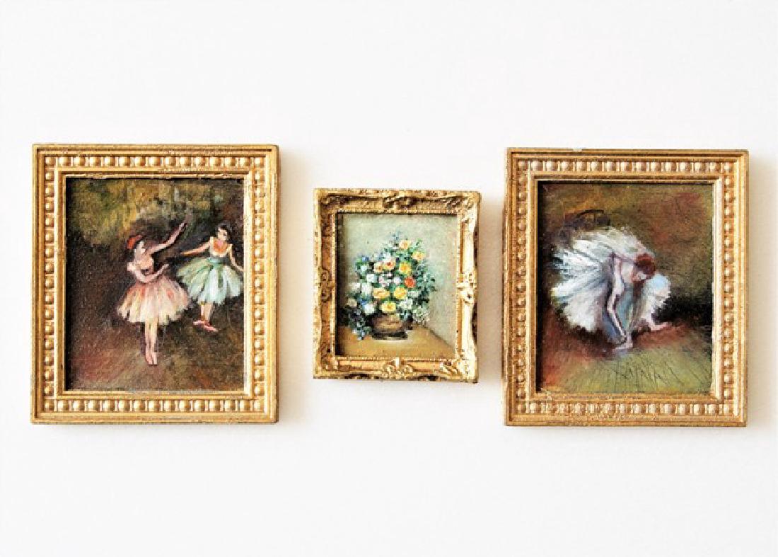 Three Joseph Meyer Paintings for Dollhouse (1 of 1)