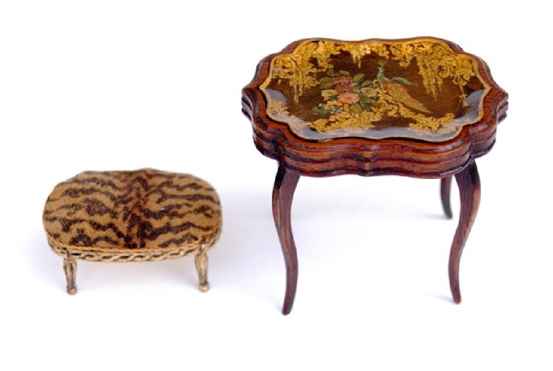 Denis Jenvey & Natasha Table & Footstool for Dollhouse (1 of 3)