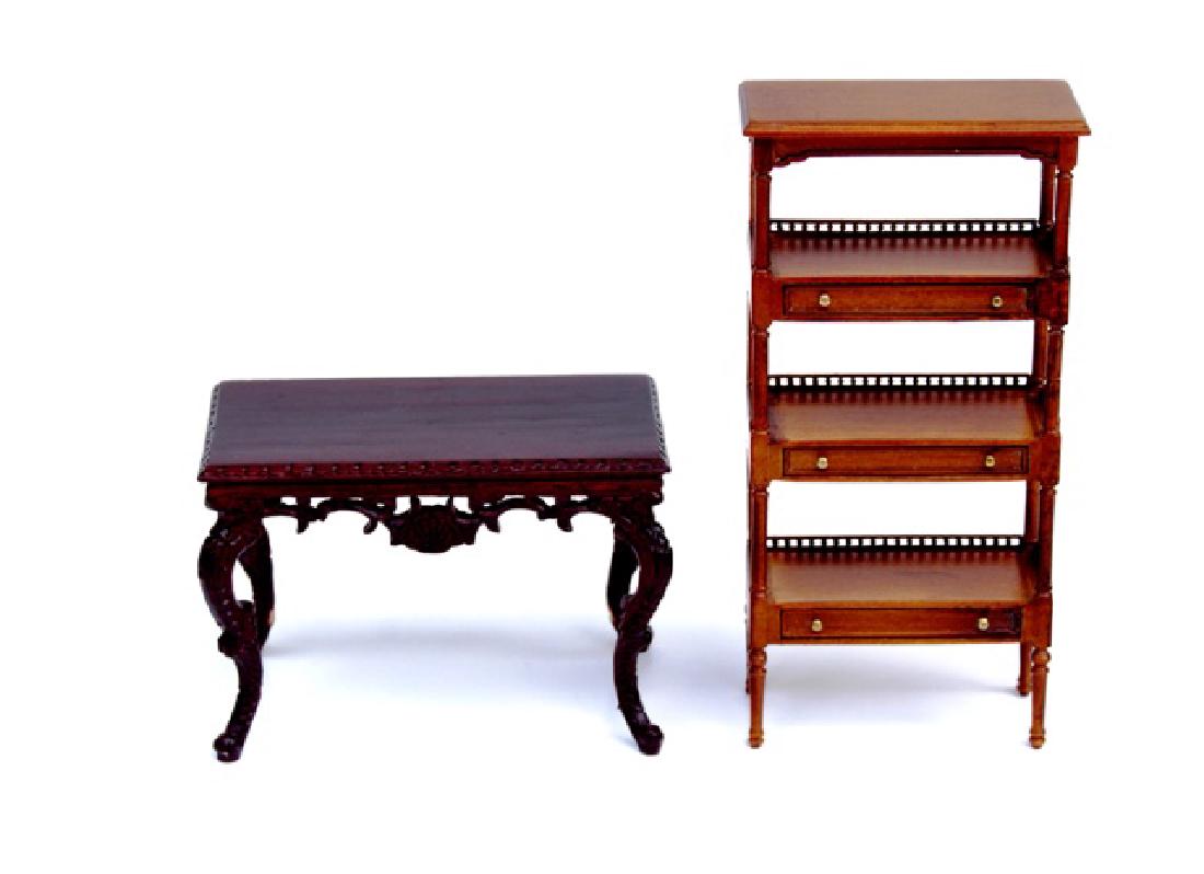 Bespaq Étagère & German Rococo Table for Dollhouse (1 of 2)
