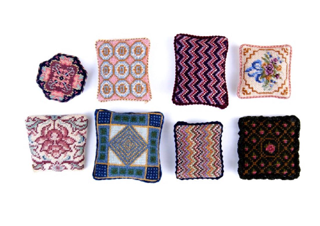 Petit Point Pillows for Dollhouse (1 of 1)
