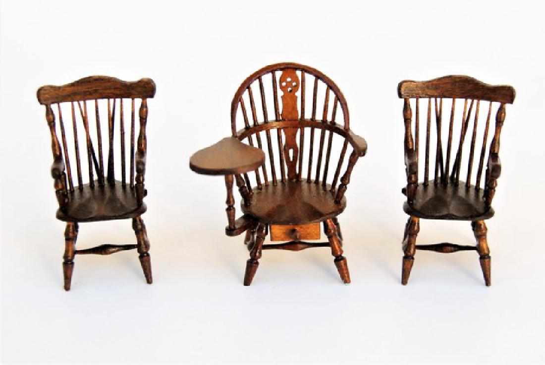 Three William Clinger 1/2" Windsor Miniature Chairs (1 of 3)