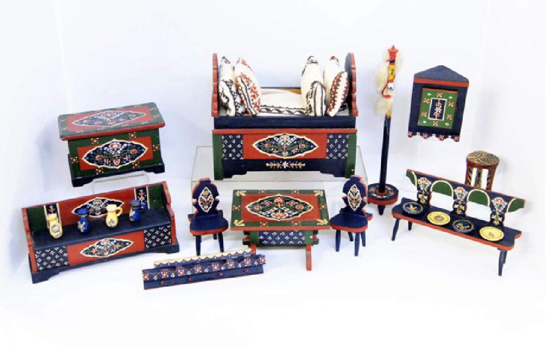 Scandinavian Dollhouse Painted Furniture (1 of 7)