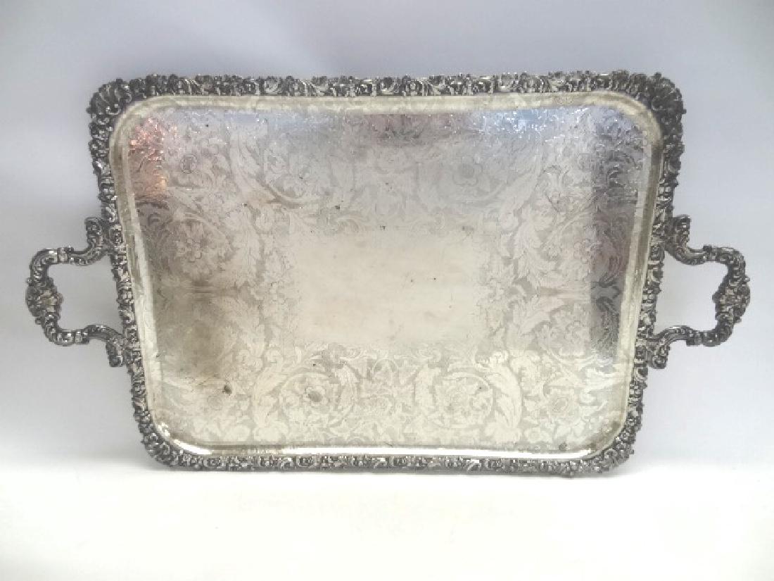 Ellis Barker Silver Plate Butler's Tray (1 of 1)