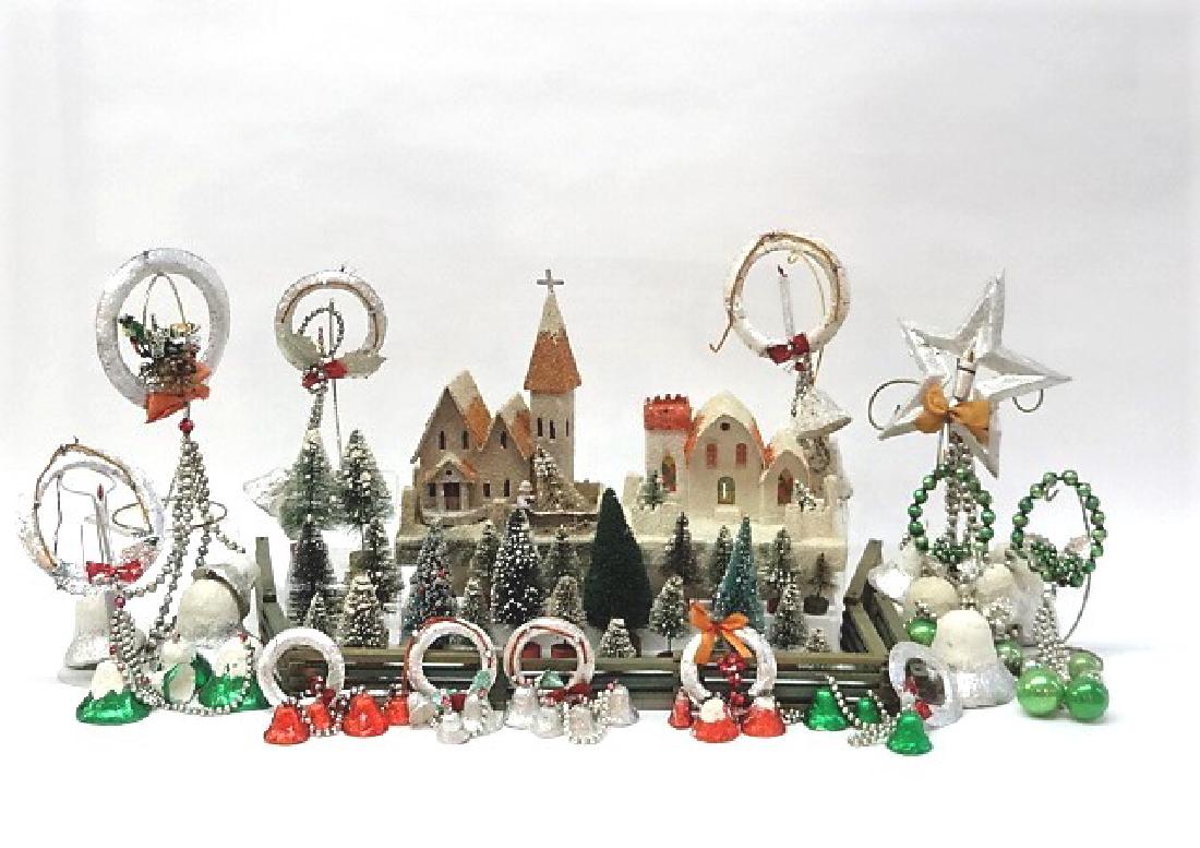 Christmas Bells, Brush Trees and Large Putz Children (1 of 1)