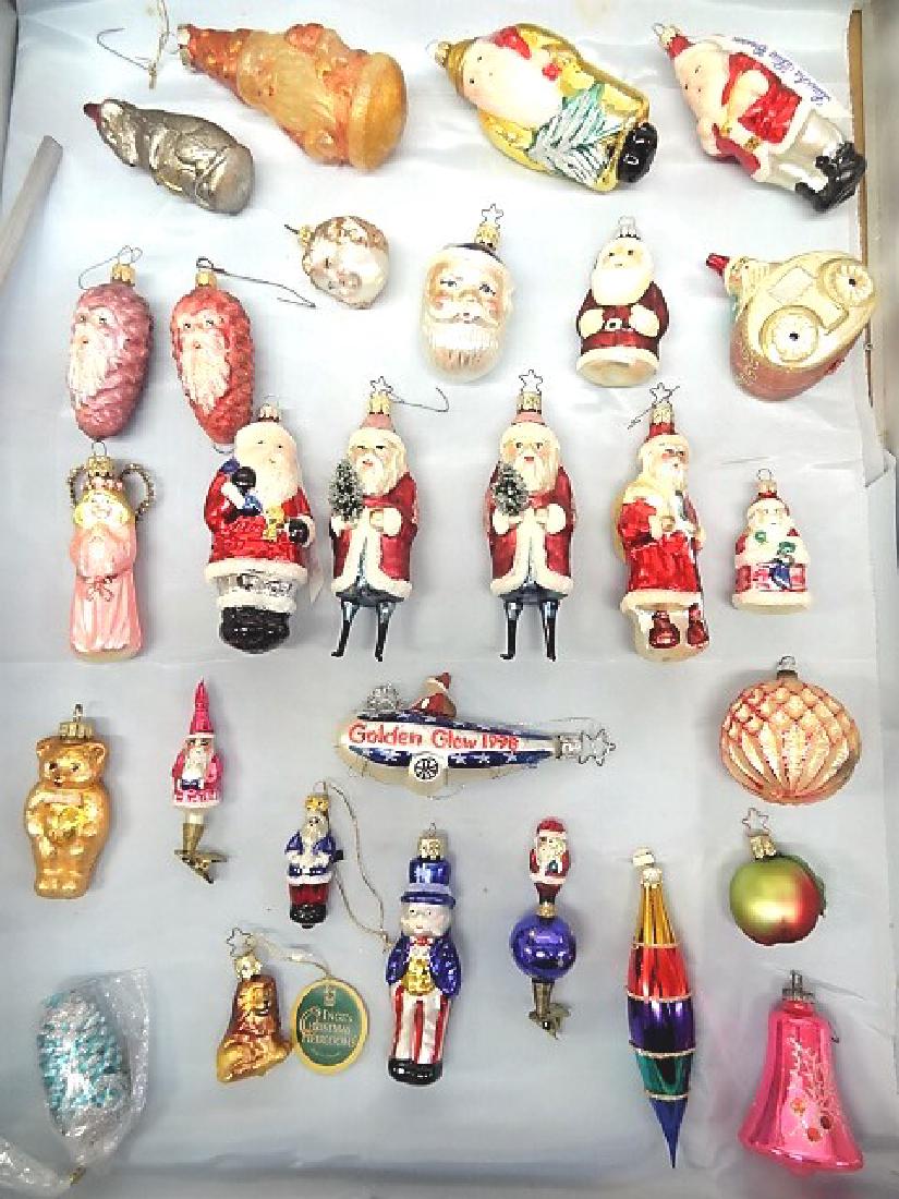 Figural Christmas Ornaments: Large Lot of Figural Christmas Ornaments, Santas, bears, angels etc., approx 25 pcs.