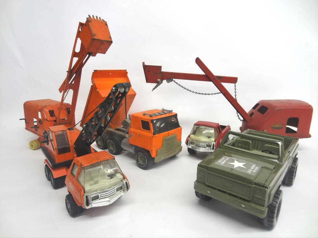 Six Pressed Steel Toy Vehicles (1 of 1)