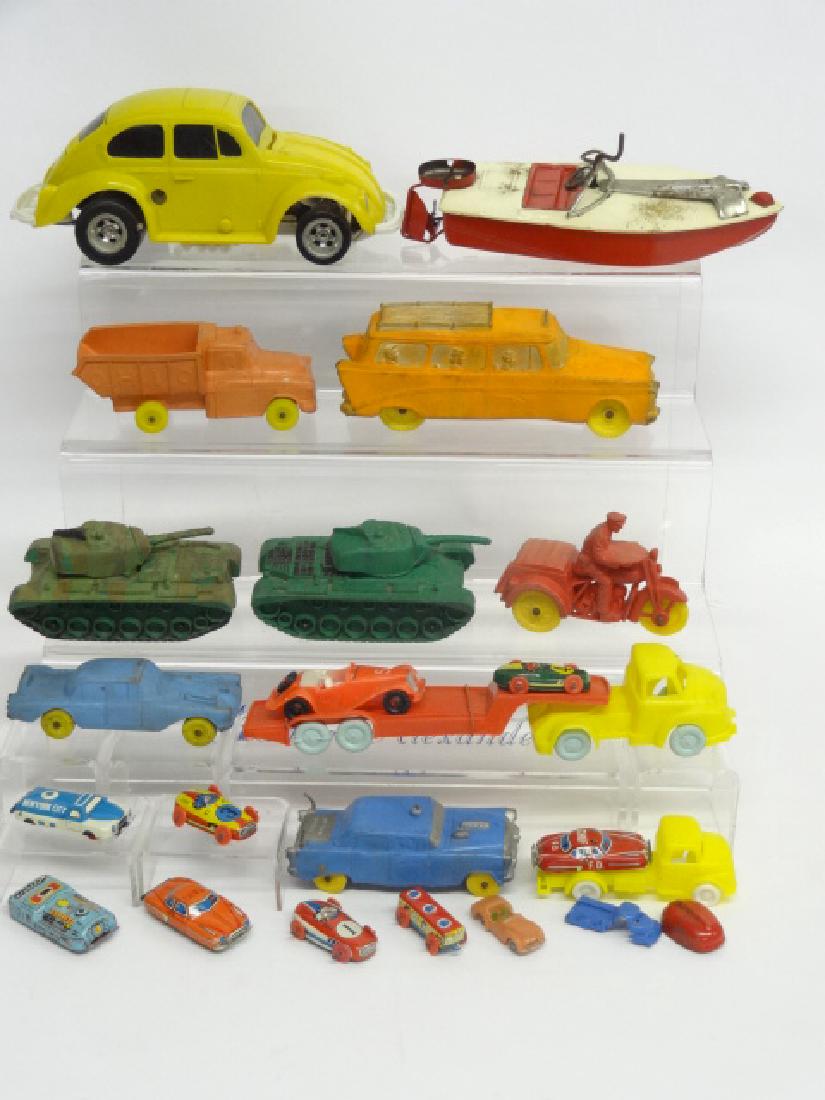 Group of Vintage Plastic Tin and Rubber Cars (1 of 1)