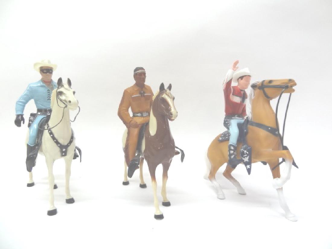 Three Vintage Hartland Film Cowboys & Horses (1 of 4)