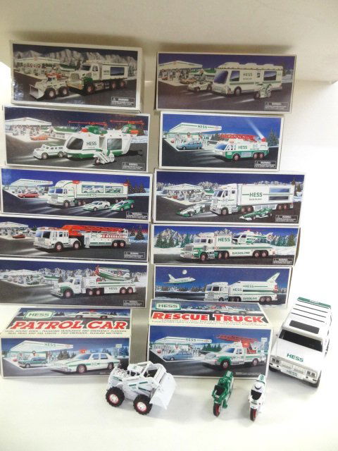 Twelve Hess Trucks in ob,  two without boxes (1 of 1)