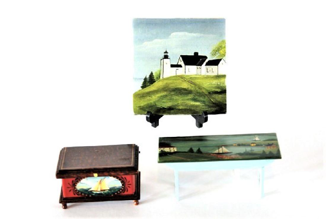 Therese Bahl Nautical Bench, Trunk & Painting Dollhouse (1 of 4)