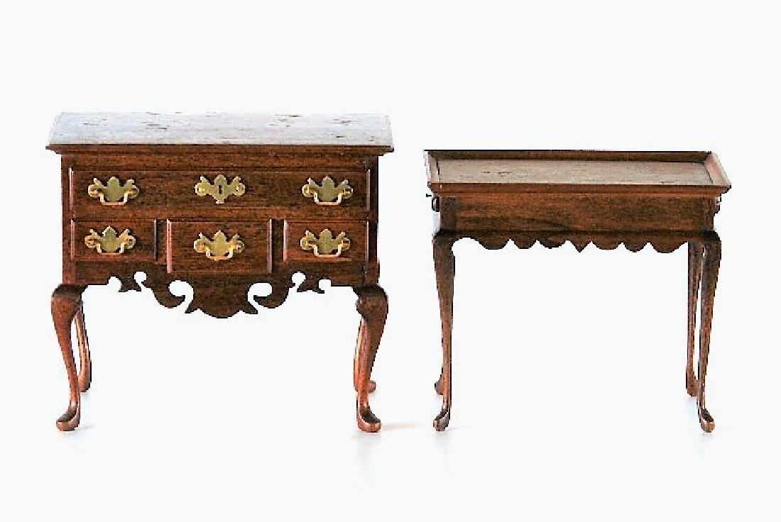Roger Gutheil Lowboy & Tea Table Dollhouse Miniatures (1 of 3)