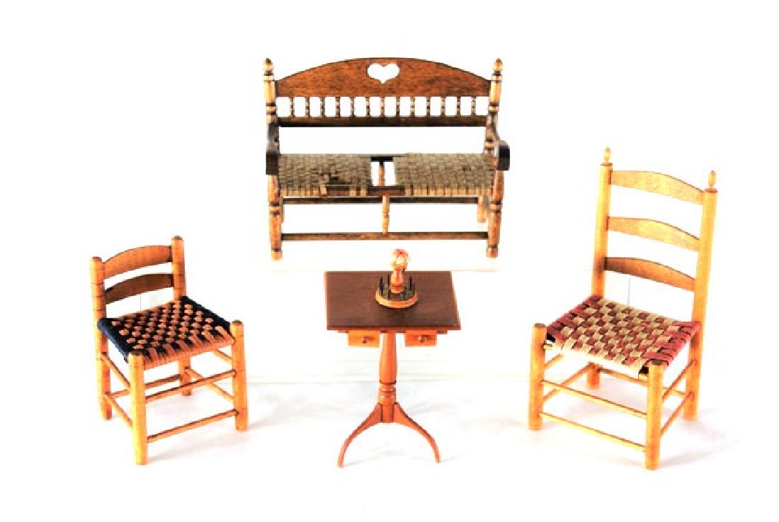 George Hoffman Shaker Chairs & Table Dollhouse (1 of 2)