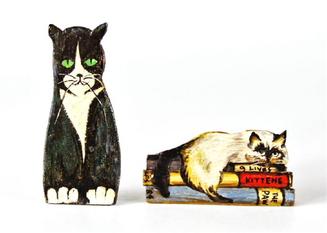 George Schlosser Two Cat Fire Screens Dollhouse (1 of 2)