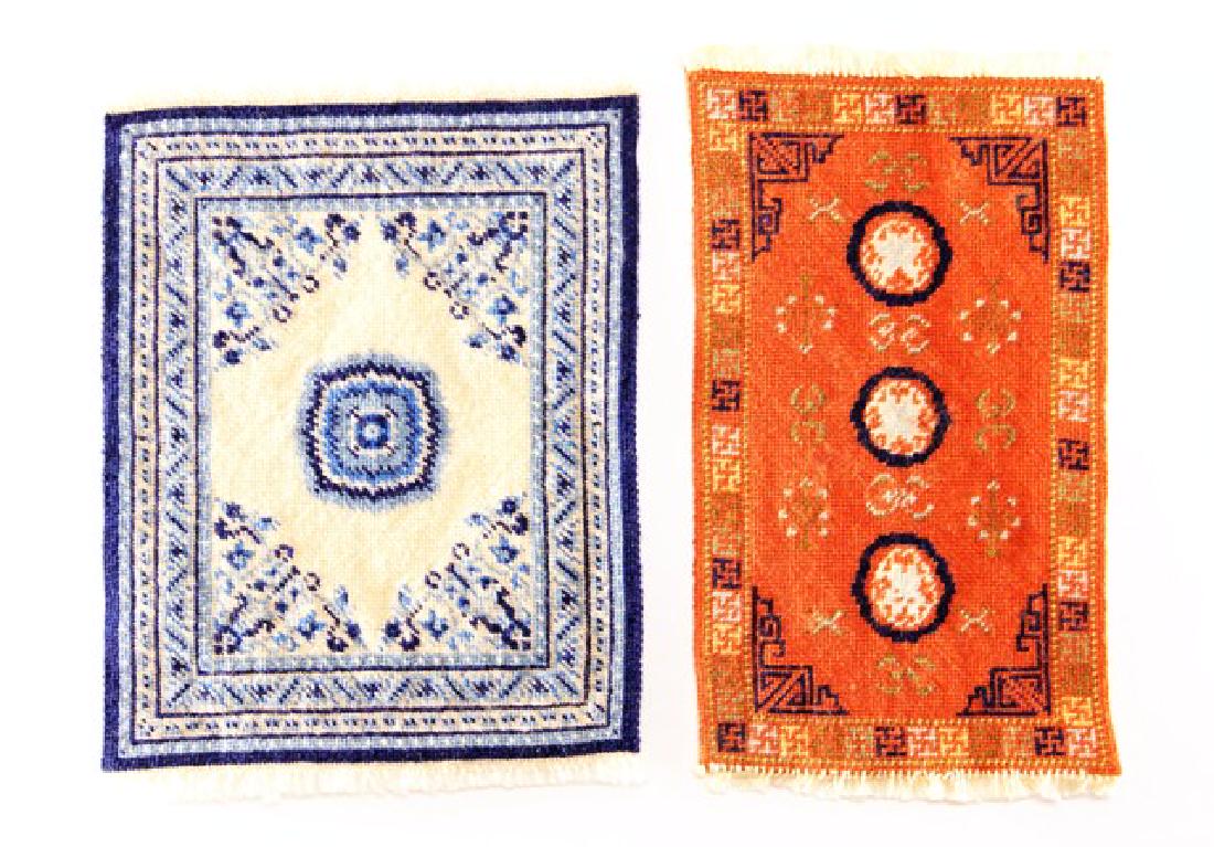Two Needlepoint Dollhouse Rugs Miniatures (1 of 1)