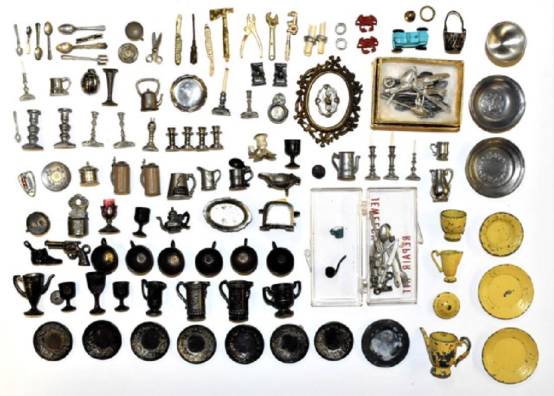 Large group of Lead & Pewter Dollhouse Accessories (1 of 1)