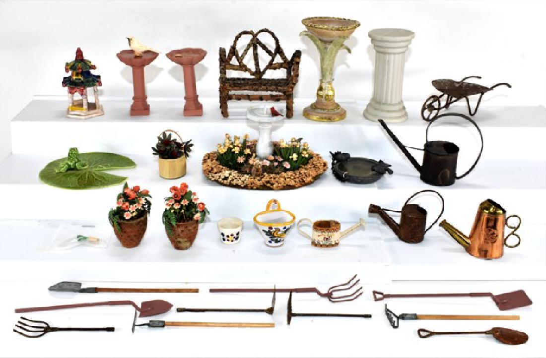 Large Group of Dollhouse Garden Accessories Miniatures (1 of 1)
