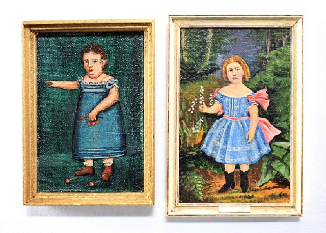 George Schlosser Two Children's Portraits for Dollhouse (1 of 1)