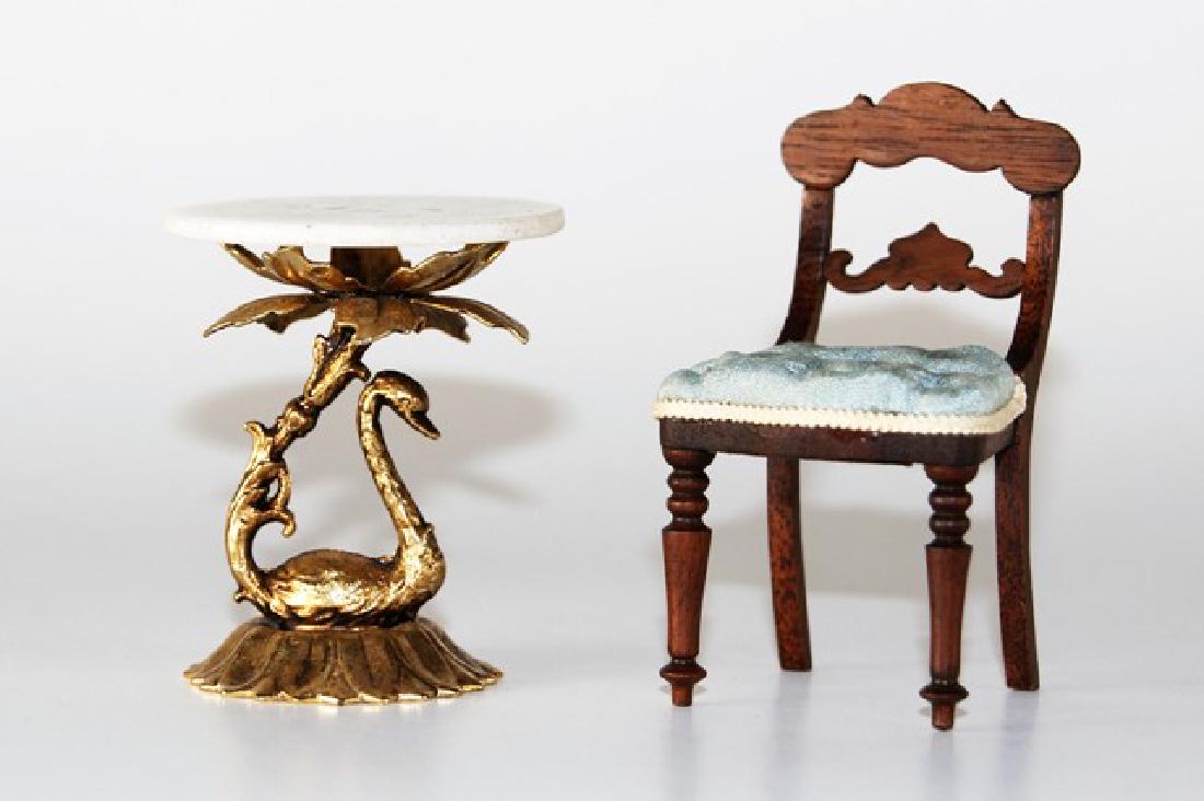 Betty Valentine Chair & Table for Dollhouse Miniatures (1 of 1)