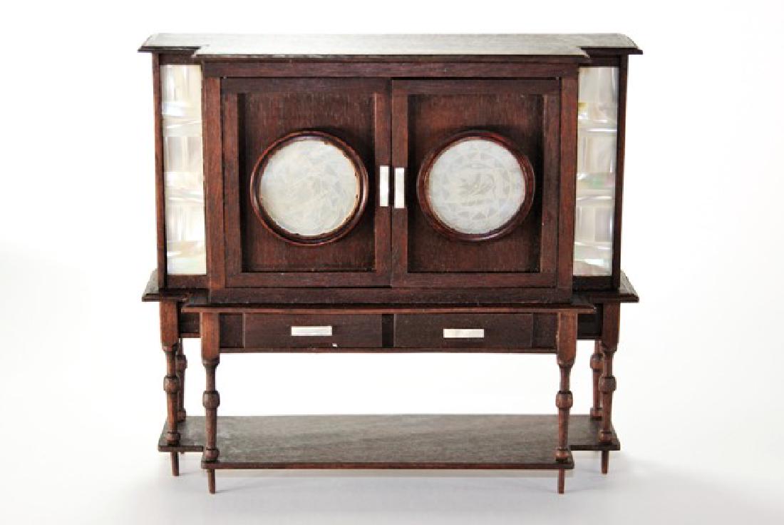 Petite Antiquary Inlaid Cabinet for Dollhouse Miniature (1 of 2)