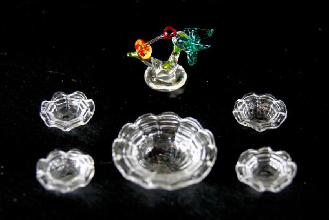 Ferenc Albert Blown Glass Bowls & Hummingbird for (1 of 2)