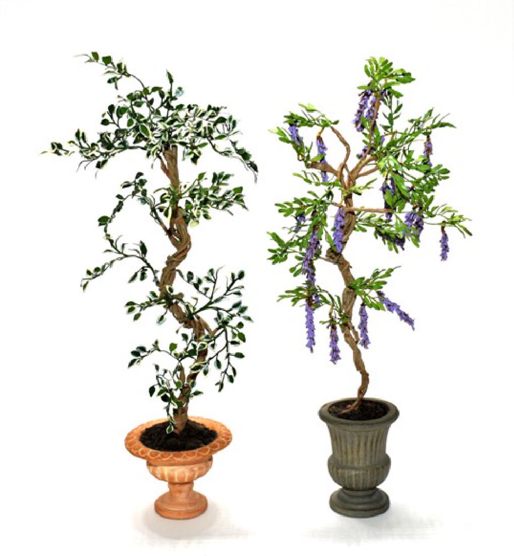 Pair of Gill Rawlings Dollhouse Artisan Trees (1 of 1)