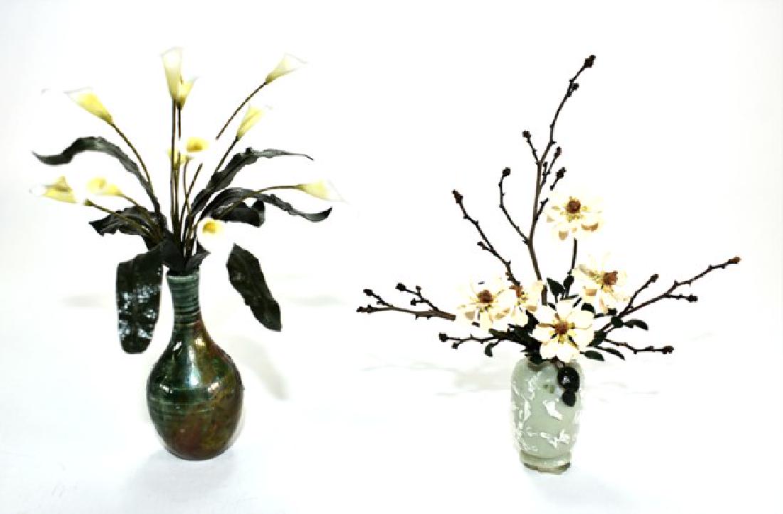 Two Sandra Wall Artisan Dollhouse Plants Miniatures (1 of 1)