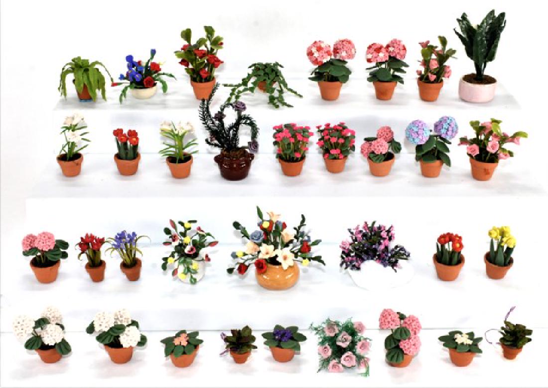 Thirty Small Dollhouse Plants Miniatures (1 of 1)