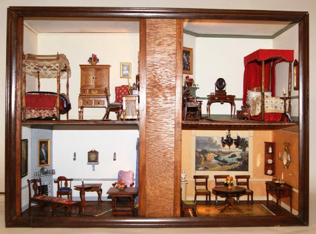 Vintage Federal Four Room Box Dollhouse (1 of 9)