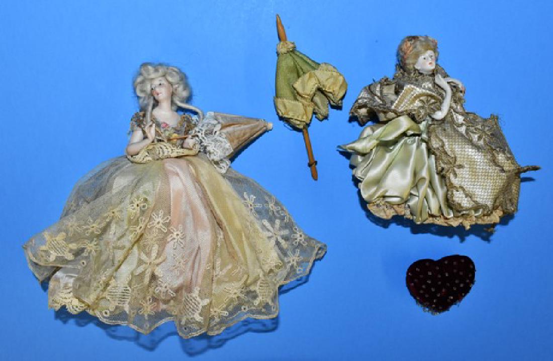 Pair of Vintage Dollhouse Half Dolls (1 of 1)