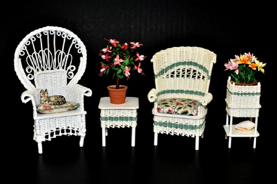 Rankin & McCurley Wicker Furniture for Dollhouse (1 of 1)