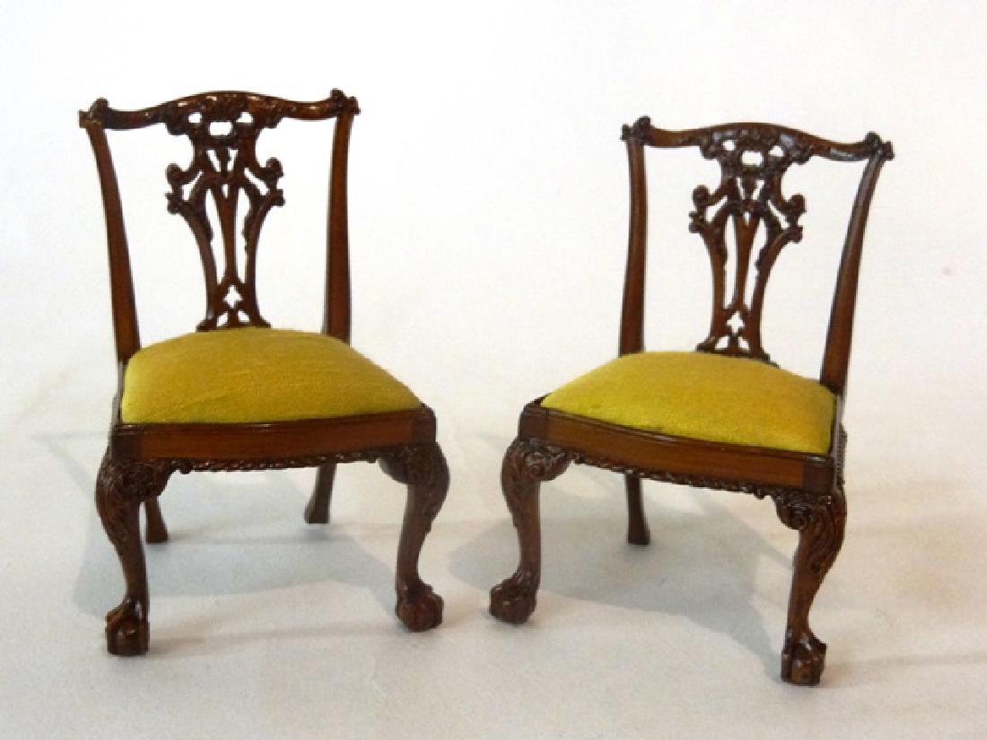 John Hodgson Chippendale Chairs Dollhouse Miniatures (1 of 3)
