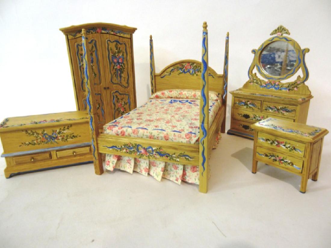 Cottage Bedroom Set Painted by Pasic Dollhouse  Set (1 of 7)