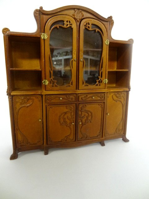 Art Nouveau Bookcase Dollhouse Miniature (1 of 3)