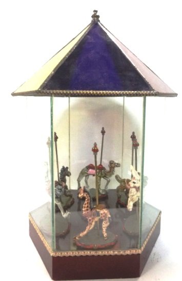 Stain Glass and Cast Iron Carousel (1 of 3)